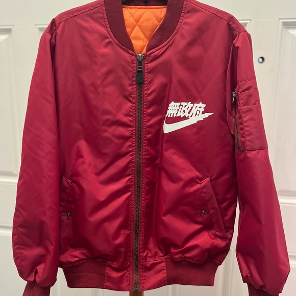 Yeezy Other - Yeezus Tour Kanye West Men's Full Zip Satin Bomber Yeezy Jacket Burgundy - Small
